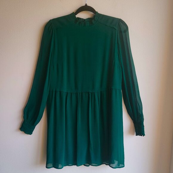 ✨ US2 Sézane Odile Green Mini Silk Dress - Worn Once (EU 34) - Picture 2 of 15
